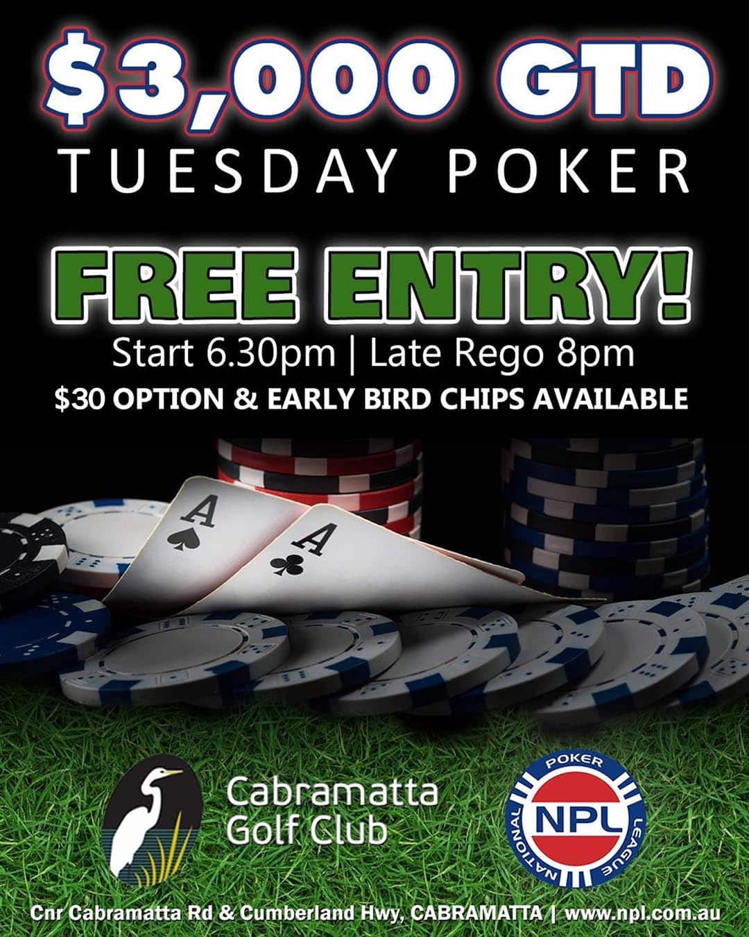 Tuesday Poker $3000 GTD